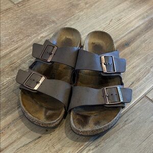 Birkenstock Dark Brown Double Strap Sandals